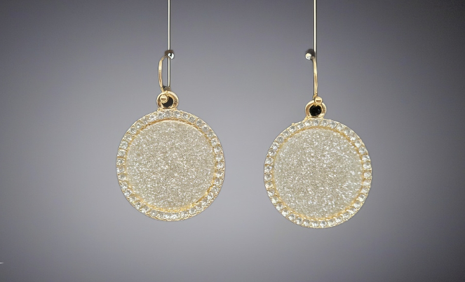 Glitter Circle Earrings