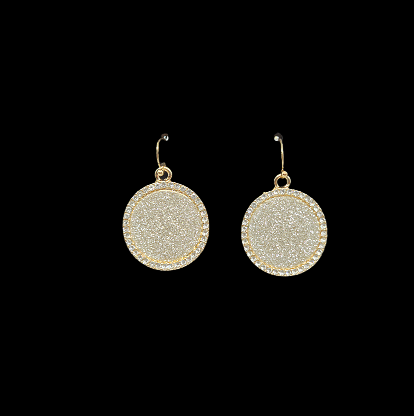 Glitter Circle Earrings