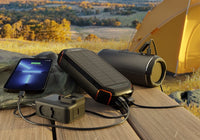 Cygnett ChargeUp OutBack 20K mAh Outdoor Solar Power Bank - Black