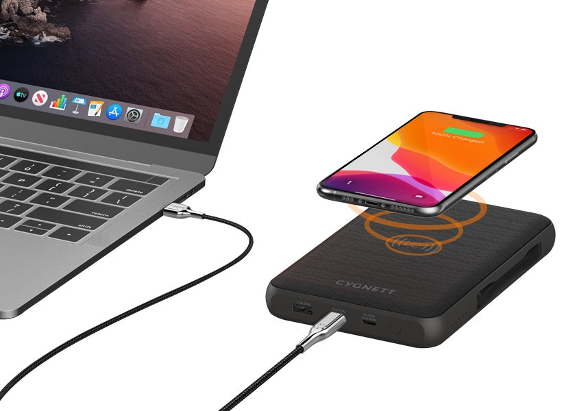 Cygnett ChargeUp Edge+ 27,000 mAh Laptop and Wireless Power Bank