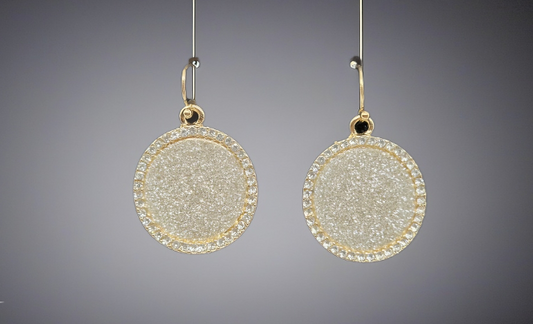 Glitter Circle Earrings