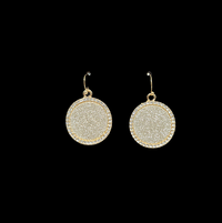 Glitter Circle Earrings