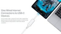 USB Type-C to RJ45 Gigabit Ethernet Network Adapter